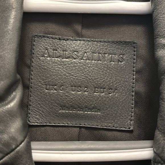 AllSaints Cargo Leather Jacket - Picture 2 of 3